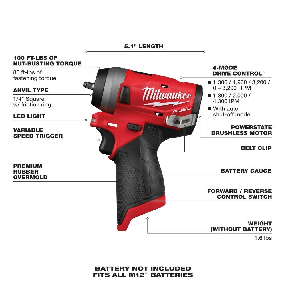 Milwaukee&reg; 2552-20 MWK2552-20